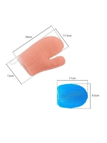 New Honeycomb TPU Exfoliating Bath Gloves, Quick-Drying Body Scrub Sponge For Bathroom Use - Multicolor - View 6