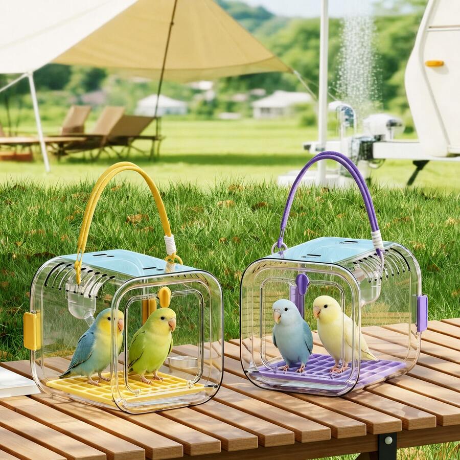 Parrot Carrying Cage, Panoramic View, Tiger Skin Peony Cockatiel ...