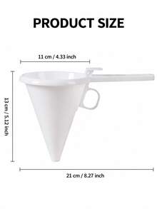 Handheld Batter Funnel With Handle, Single-Hand Controlled Cupcake Frosting Dispenser, Anti-Drip Baking Pouring Funnel, Suitable For Muffins, Pancakes, Waffles, Chocolate, Cookies, Macarons, Donuts, Cupcakes; Home DIY Dessert Breakfast Baking Tools, Reusable Easy To Clean Batter Dispensing Tool, Lightweight Non-Stick Batter Distribution Funnel - White - View 7