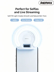 REMAX Portable Clip-On Phone Ring Light, 3 Colors 9 Levels Dimmable, Long Battery Life, Ideal For Selfies, Live Streaming, Travel, And Short Video Shooting - Multicolor - View 7