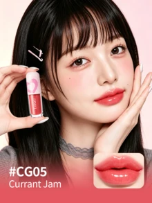 Eunarz Glitter Lip Gloss Tinted Lip Oil Balm Moisturizing Shiny Lip Care Non-Sticky Hydrating Suitable For Dry Lips - #CG05 Currant Jam - View 5