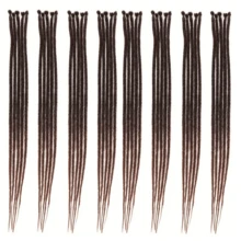 24-Inch Thin 0.6cm Synthetic Dreadlock Extensions - 1/6/8 Packs Crochet Hair Extensions For Reggae, Hip-Hop, Halloween, And Christmas - Soft, Handmade, 5 Strands Locs Dreads For Hair Styling - Multicolor - View 25