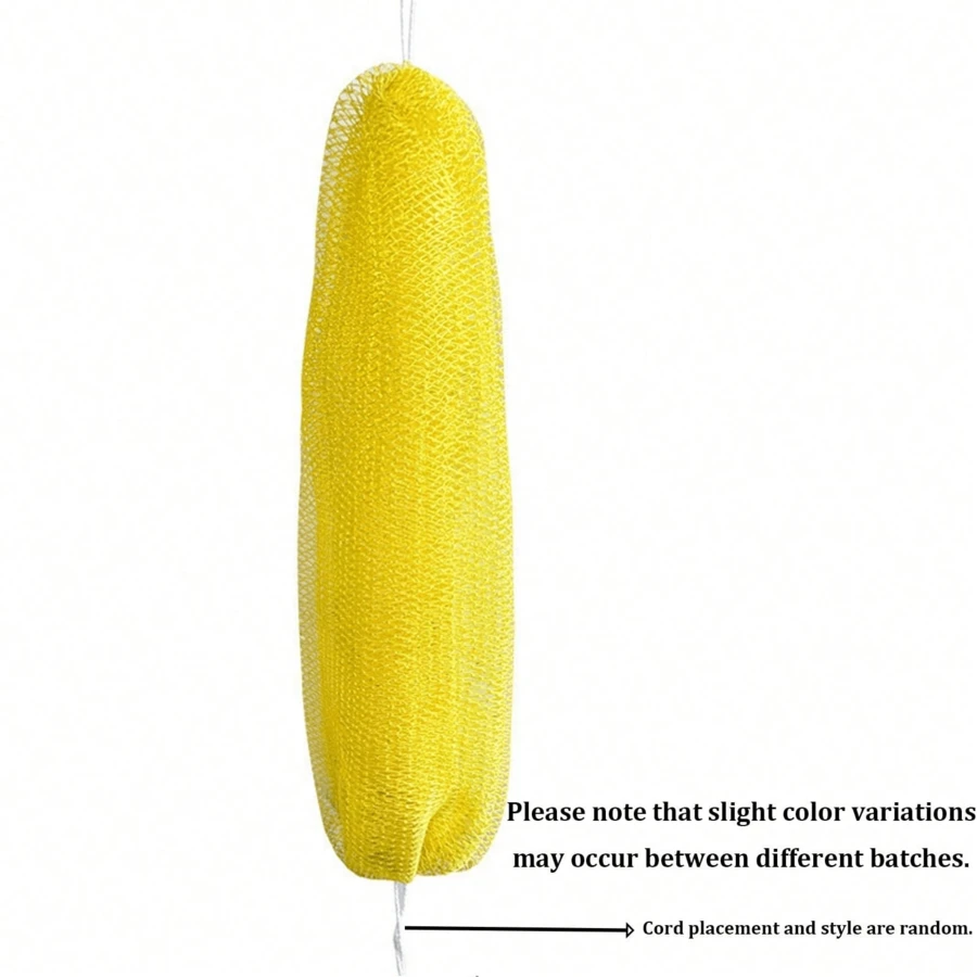 1/2/3pcs Authentic African Exfoliating Net Sponge, Suitable For Body And Back Exfoliation, Light Beige Nylon Fiber Bath System, Stretchable Bath Sponge, Suitable For All Skin Types, Suitable For Daily Use. - Multicolor - View 1