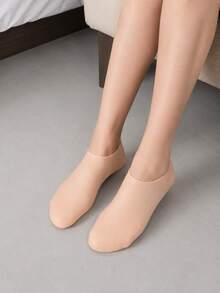 1Pair Silicone Moisturizing Foot Socks, Reusable Socks For Dry Cracked Heels, Soften Rough Skin Foot - Multicolor - View 6