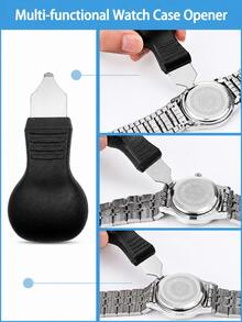 26pcs Watch Repair Tool Set, Includes Strap Removal & Replacement Tools, Battery Replacement Tools, Case Opening Pry Tools, And 20pcs Spring Bars In 14mm, 16mm, 18mm, 20mm, 22mm, Suitable For Watchmakers And DIY Enthusiasts - Black - View 3