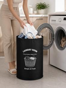 Large Foldable Laundry Basket Set, Printed Pattern, Suitable For Bedroom, Dormitory And Bathroom Storage, Laundry Basket - Multicolor - View 1
