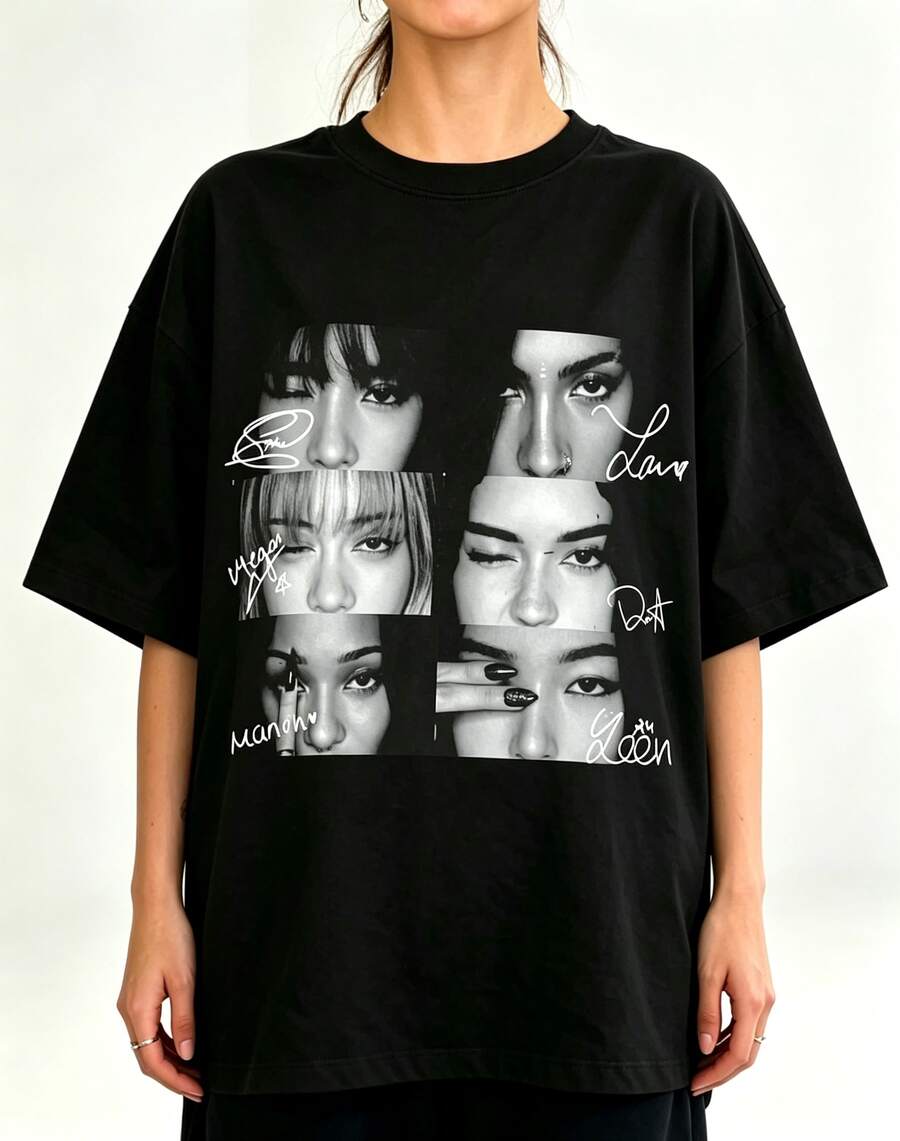 -Graphic T-Shirt With Comfortable And Colorful Cat Eyes, Vintage T-Shirt With Chaos Beautiful Cat Eyes Signature, Merchandise For - Black - View 1