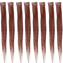 24-Inch Thin 0.6cm Synthetic Dreadlock Extensions - 1/6/8 Packs Crochet Hair Extensions For Reggae, Hip-Hop, Halloween, And Christmas - Soft, Handmade, 5 Strands Locs Dreads For Hair Styling - Multicolor - View 27