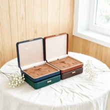 Luxury PU Leather Jewelry Box With Velvet Lining, Ring, Necklace, Earring Storage And Protection Set, Suitable For Daily Use Or Gifting - Same Style, Multiple Colors - View 5