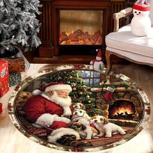 1 buah Karpet Santa Claus Perapian Anjing Lucu untuk Liburan, Karpet Ruang Tamu, Karpet, Karpet Area, Karpet Area Kecil, Alas, Dekorasi Rumah, Karpet Ruang Tamu Besar, Dekorasi Rumah Ruang Tamu, Dekorasi Ruangan, Karpet yang Dapat Dicuci, Karpet Berbulu, Karpet Berbulu, Karpet Musim Gugur/Musim Dingin, Tebal/Mewah - MultiWarna - View 7