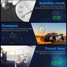 YNF Car GPS HUD Digital Speedometer, Adjustable Overspeed Alarms, Fatigue Driving Reminder, Real‑Time Speed & Odometer Readout, Plug‑And‑Play For All Vehicles - A - View 7