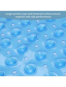 1pc Extra Long Non-Slip Bathtub Mat With Drainage Holes And Suction Cups, Soft Foot Feel, Machine Washable, Bathroom Shower Mat, Suitable For Home, Hotel And Car Travel, Multiple Colors Available - Multicolor - View 8