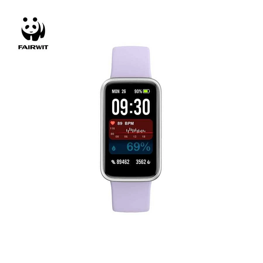 Microwear Reloj inteligente IDB05, llamadas Bluetooth, podómetro, control de música, cámara remota, alarma, linterna, resistente al agua 3ATM, monitoreo deportivo, compatible con teléfonos Android/iOS - Morado - Ver 1