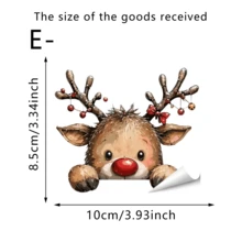 1pc Christmas Light Switch Wall Sticker, Probe Snowman Reindeer Bear Fairy Self-Adhesive Switch Sticker, Removable Vinyl Art Mural Decoration, Suitable For Bedroom And Living Room Christmas Decorations. - Multicolor - View 17