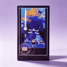 Art Mystical Tarot Deck, 78‑Cards Blue Ocean Ship Theme Tarot Cards Set, Divination Fortune‑Telling Card Game For Beginners & Collectors - Multicolor - View 2