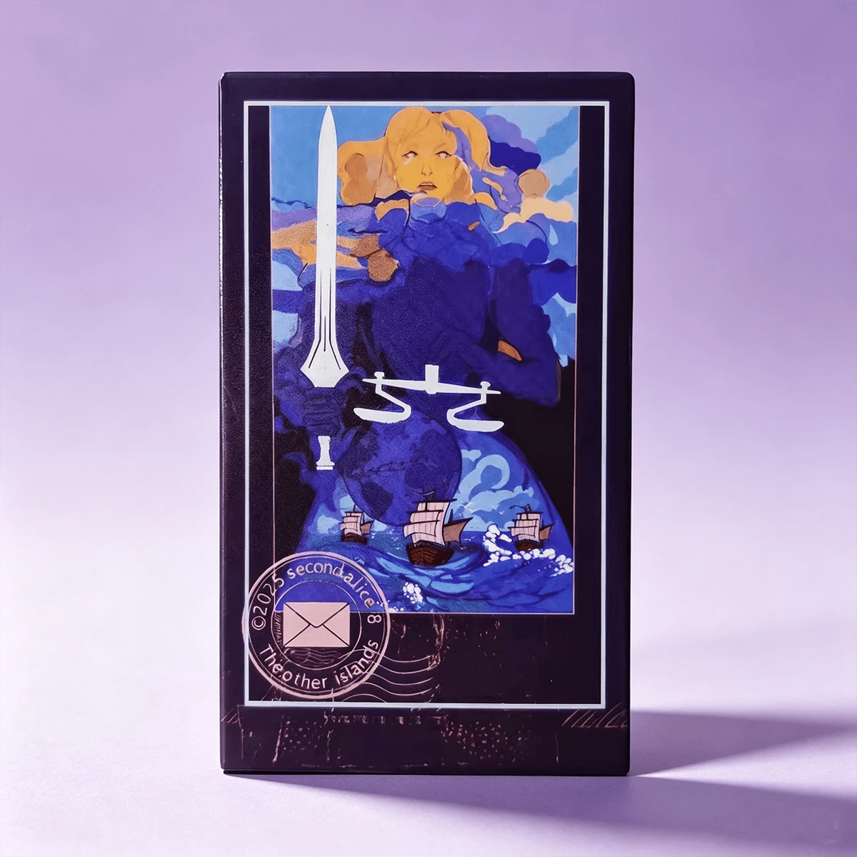 Art Mystical Tarot Deck, 78‑Cards Blue Ocean Ship Theme Tarot Cards Set, Divination Fortune‑Telling Card Game For Beginners & Collectors