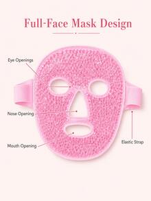 2pcs/Set Reusable Cold & Hot Gel Face Mask And Eye Mask, Cooling Ice Compress For Eye Puffiness, Dark Circles And Eye Bags, Moisturizing Relaxing Sleep Eye Mask, Suitable For All Skin Types, Travel Essential, Best Christmas Gift For Women - Multicolor - View 5