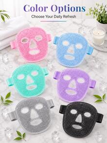 2pcs/Set Reusable Cold & Hot Gel Face Mask And Eye Mask, Cooling Ice Compress For Eye Puffiness, Dark Circles And Eye Bags, Moisturizing Relaxing Sleep Eye Mask, Suitable For All Skin Types, Travel Essential, Best Christmas Gift For Women - Multicolor - View 10