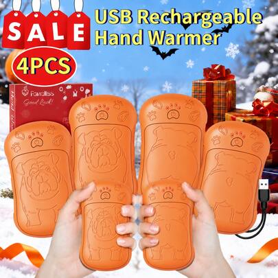 4 Riscaldatori elettrici portatili per mani (set da 4), Powerbank magnetica 2-in-1, Calore a lunga durata per campeggio, golf, caccia, regalo di Natale, calza di Babbo Natale, festività