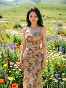 Women Midi Dresses - Multicolor 3 - View 1