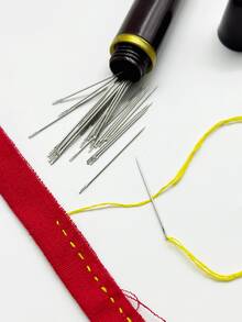 30pcs Side-Hanging Sewing Needles With Storage Tube, Multi-Size Hand Sewing Needles, Easy Threading, Suitable For DIY Sewing, Embroidery, Mending, Home And Travel Portable, Rust-Proof - Faux Sandalwood Acupuncture Needle - View 4