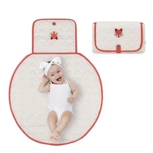 Benxoine 1 Set Baby Diaper Changing Pad, Cute Pattern, With Diaper Storage Bag, Portable Travel Organizer, Suitable For Newborn Care - Fox - View 5