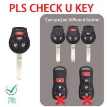 Suitable For Nissan Straight 4-Button Car Remote Key Cover, Electroplated Gold Edge TPU Full Protection Shell, Anti-Drop Wear-Resistant Minimalist Car Key Modification Case, Car Accessories, Key Fob Cover, Auto Parts - Straight 4-button Single Case - View 7