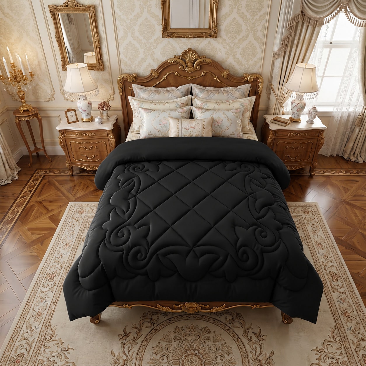 Comforter Duvet Insert - Quilted Comforters Twin/Full/Queen/King Size, All Season Duvet, GentleSoft Down Alternative Bedding Blanket, With 8 Tabs, Gifts For Women/Men,Machine Washable,, All-Season