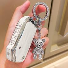 Kia Car Key Fob Cover Key Case, With Puppy Keychain Key Chain, Rhinestone Key Ring, Suitable For Kia Ceed, Cerato, Forte, Sorento, Soul, Sportage, Telluride, K5 Protective Cover - Bear Model - View 9