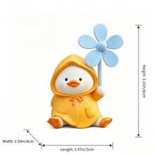 Yellow Raincoat Duck Windmill Hanging Ornament, PVC Material (Silicone Strap/No-Trace Sticker) 2 Options, Suitable For Bicycle, Electric Scooter, Motorcycle, Car Interior Decoration Small Accessory - Yellow Raincoat Duck Pinwheel - View 9