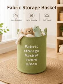 1PC Large-Capacity Foldable Fabric Laundry Basket, Dirty Clothes Storage Hamper, Essential Household Organizer Bin For Garment Sundries, Bedroom Closet Home Storage Solution, Durable Collapsible Container - Multicolor - View 7