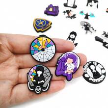 Panini Wednesday‑Themed Shoe Charms Set, Removable Decorative Shoe Pins For Clogs - Multicolor - View 4