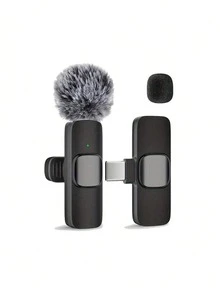 Professional Wireless Lavalier Microphone, Plug And Play, Intelligent Noise Reduction, Omnidirectional Condenser, With Windscreen, Suitable For Smartphones, For Video Recording, Teaching, Interview, Podcast, Vlog, Education, Etc., Wireless Omnidirectional Condenser Recording Microphone, Clip-On Microphone, 60mAh Battery - View 15