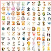 50/100PCS Cute Watercolor Animal Stickers Waterproof PVC Cartoon Decoration Gifts Laptop Water Bottles Computer Phone Guitar Skateboard DIY Decal Back To School - Multicolor - View 10