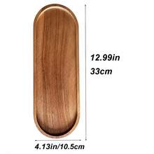 AMAZINGWOOD 4/8pcs Wooden Serving Trays Set, Breakfast Tray & Oval Charcuterie Boards| 4" & 12.8"Wooden Platters, Cheese Serving Plates For Desserts, Snacks, Bread, Fruits, Appetizers, Coffee Table, Countertop - View 5