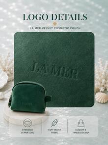 La Mer 圓形化妝包,13.5*10cm,單件販售,獨特撞色,拉鍊便攜,適合日常收納、出行攜帶 - La Mer 圓形化妝包 - 查看 7