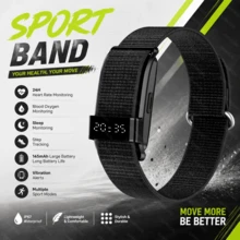 GAWSUG Minimalist Smart Band Hidden LED Time Fitness Tracker Men Women Heart Rate SpO2 Sleep Monitor Vibration Bracelet Gift Android IOS - View 8