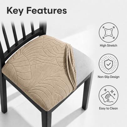 6 piezas/4 piezas/1 pieza Fundas antideslizantes para sillas, patrón a cuadros suave, fundas elásticas para sillas, adecuadas para sillas de oficina y sillas del hogar, hermosas, alta elasticidad y suavidad, pueden reemplazar la superficie de la funda de la silla vieja, proteger las sillas, embellecer el hogar