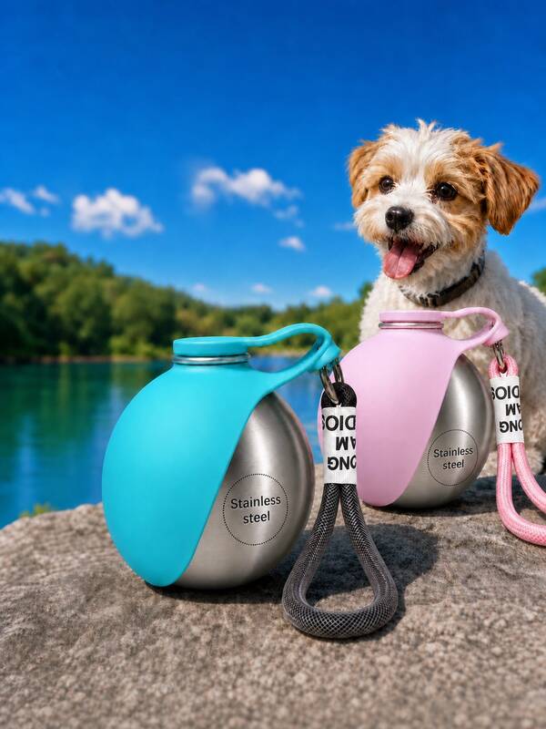 2-In-1 Portable Dog Water Bottle With Foldable Bowl, 10oz Dog Travel Water Bottle, 2026 New Portable Pet Water Bottle, Leak-Proof Stainless Steel Or PETG Pet Water Bowl, Suitable For Outdoor Walking, Hiking, Camping