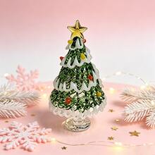 Christmas Tree Miniature Glass Sculpture, Handcrafted Blown Glass Art, Collectibles And Christmas Gifts Creative - Multicolor - View 5