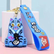 FIFA K-POP Demon Hunter Official Keychain Set, Cute Anime Character Bag Charm (Lumi, Zoe, Mila, Tiger), With Silicone Wrist Strap, Graduation Birthday Gift, Collectible Character Keychain - View 14