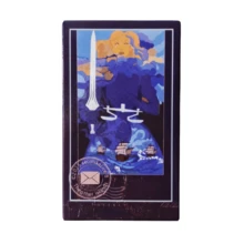 Art Mystical Tarot Deck, 78‑Cards Blue Ocean Ship Theme Tarot Cards Set, Divination Fortune‑Telling Card Game For Beginners & Collectors - Multicolor - View 7