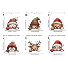 1pc Christmas Light Switch Wall Sticker, Probe Snowman Reindeer Bear Fairy Self-Adhesive Switch Sticker, Removable Vinyl Art Mural Decoration, Suitable For Bedroom And Living Room Christmas Decorations. - Multicolor - View 12