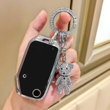 Kia Car Key Fob Cover Key Case, With Puppy Keychain Key Chain, Rhinestone Key Ring, Suitable For Kia Ceed, Cerato, Forte, Sorento, Soul, Sportage, Telluride, K5 Protective Cover - Bear Model - View 5