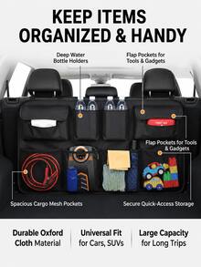 Foldable Car Trunk Organizer Bag Large Capacity Multi-Function Storage Portable Cargo Container Universal For Cars SUVs Travel Camping Road Trip Daily Essentials Home Organization - Multicolor - View 7