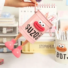 DIY Tempat Pena Mulut Lebar, Ember Penyimpanan Kuas Makeup, Tempat Pena Kapasitas Besar yang Lucu dan Menarik untuk Meja Belajar Siswa, Ember Penyimpanan Retro Amerika Sederhana, Penyimpanan Makeup, Penyimpanan Kantor Rumah, Penyimpanan Belajar - A - View 2