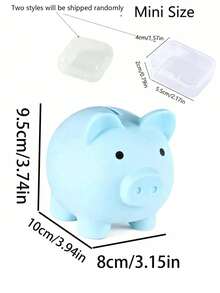 Creative Mini Piggy Bank, Fun & Charming Cute Design, Shatterproof Coin Box, Secret Storage Box, Coin Savings Jar, Unisex, Cartoon Adorable Piggy Bank, For Bedroom & School, Birthday & Holiday Gift - Multicolor - View 11