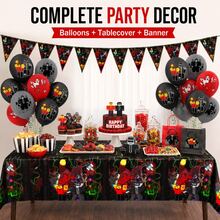 23 buah Balon Lateks Motif Kasino Roblox 12 Inci, Set Taplak Meja Banner Segitiga Hitam Merah Abu-abu, Latar Belakang Foto Persegi Panjang Bendera Segitiga Motif Karakter Game, Dekorasi Pesta Ulang Tahun Anak Laki-laki Bertema Game, Baptisan, Pernikahan, Ulang Tahun Pernikahan, Natal - Latar Belakang Kesempatan yang Terabaikan Balon Bendera - View 5