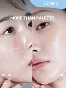 Palet Eyeshadow Eunarz 15 Warna, Palet Makeup All-In-One Matte Shimmer Metallic Berpigmen Tinggi, Cocok untuk Siang dan Malam, Tahan Lama dan Tidak Mudah Mengkerut - #PA132 PALET BIRU-UNGU - View 5