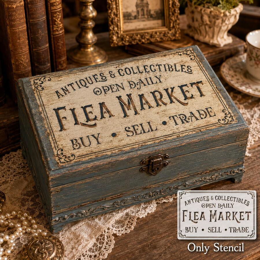 8Pcs Vintage Signs Stencil, Retro Farmhouse Wall Art Painting Template ...
